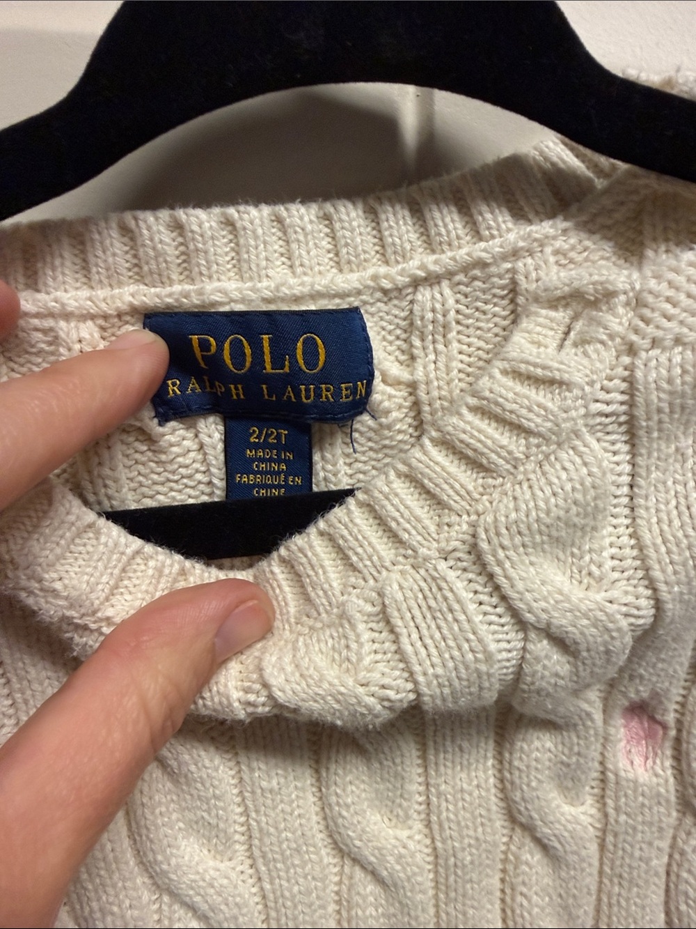 Polo by Ralph Lauren Cream Cable-Knit Sweater - Picture 2 of 3
